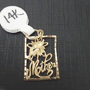 14K " MOTHER" D/C YELLOW GOLD CHARM